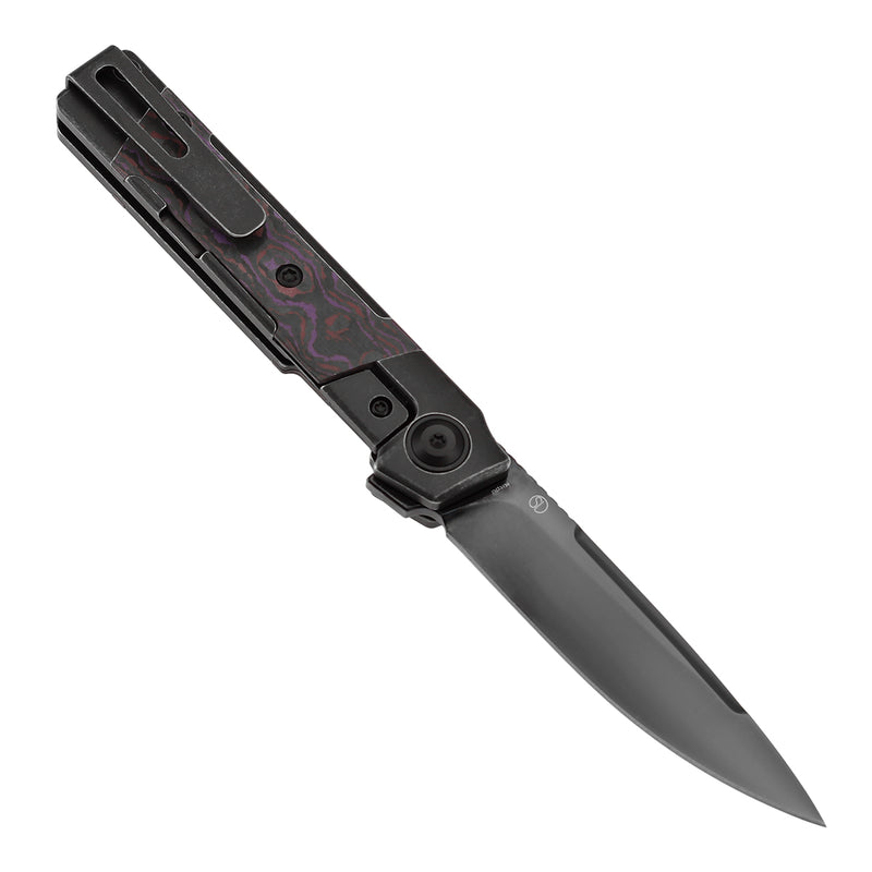 Kansept Kitpu K2123A1 CPM-20CV Blade Titanium with Fatcarbon Handle Frame Lock Knife
