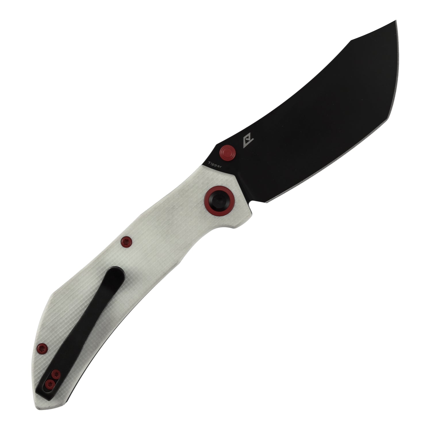 Tenable Tipper B1079A4 Blackwash Nitro-V Blade White G10 Handle Liner Lock Folding Knife