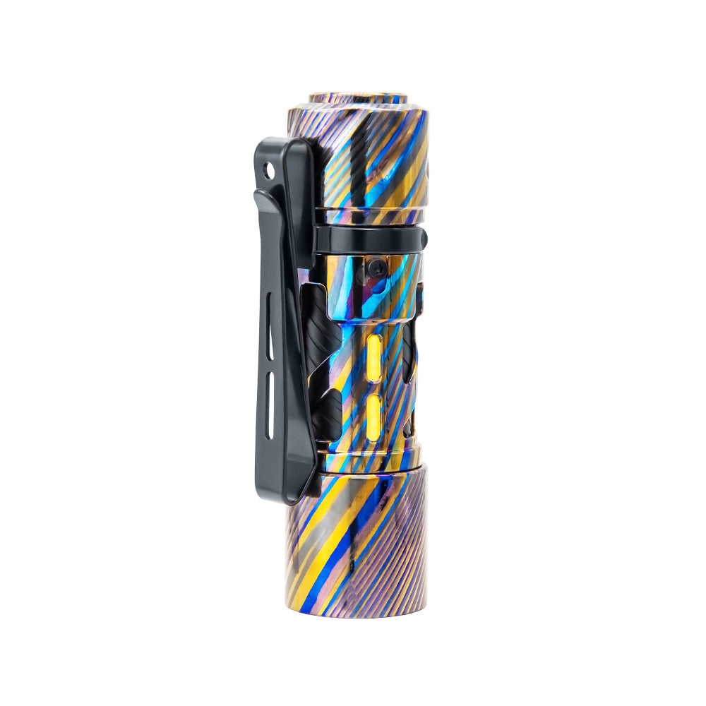 LOOP GEAR SK03 Zirconium Damascus LED Flashlight Nichia 519A 4000K