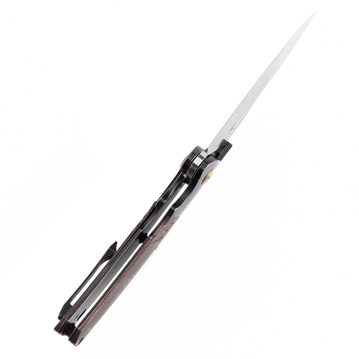 Kansept Hiinterland K1057A4 CPM-S35VN Blade Blackwash Titanium + Copper Carbon Fiber Handle Flipper Knife