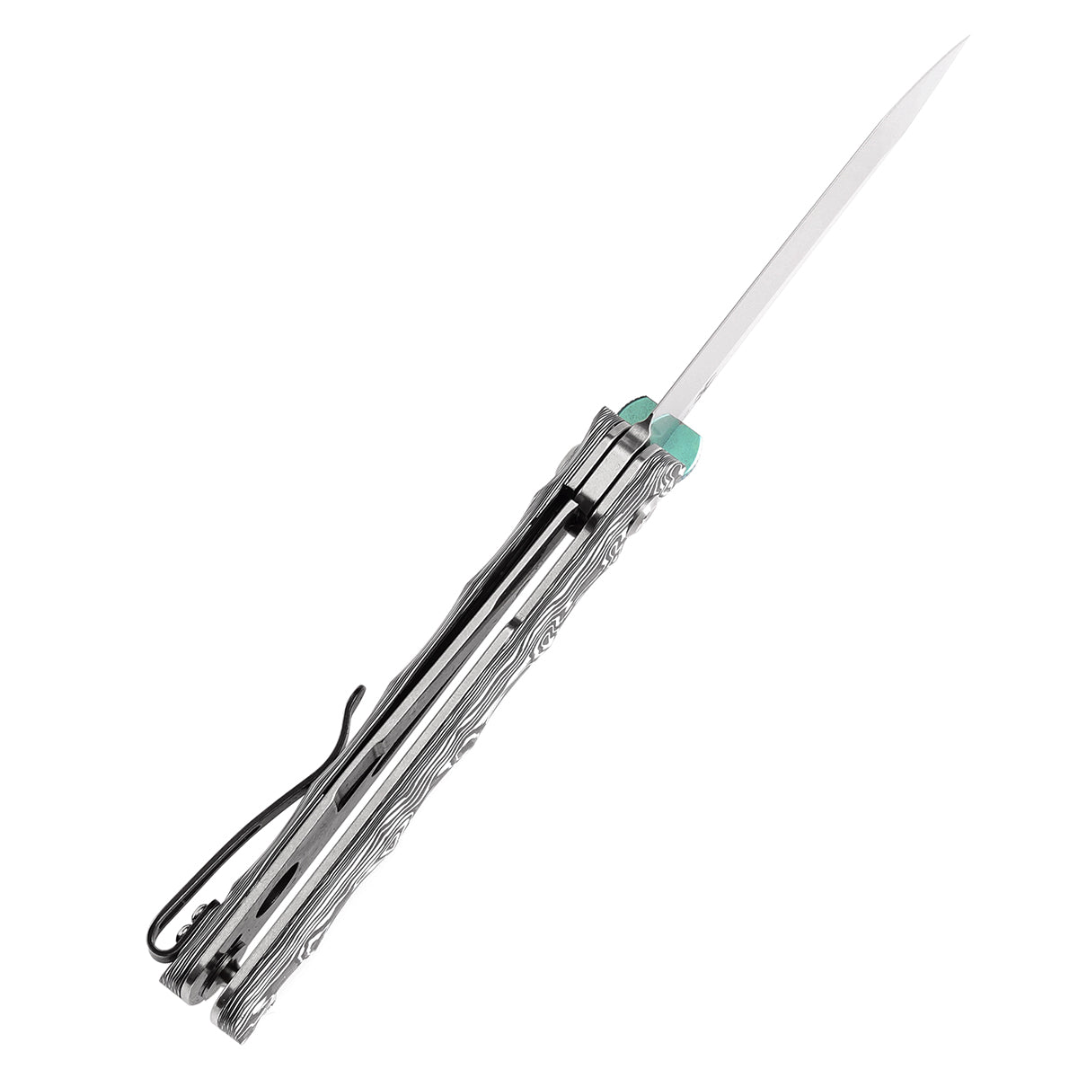 Kansept BTF K1064A3 CPM-S35VN Blade Black White Nebula Carbon Fiber Handle Edc Flipper Knife