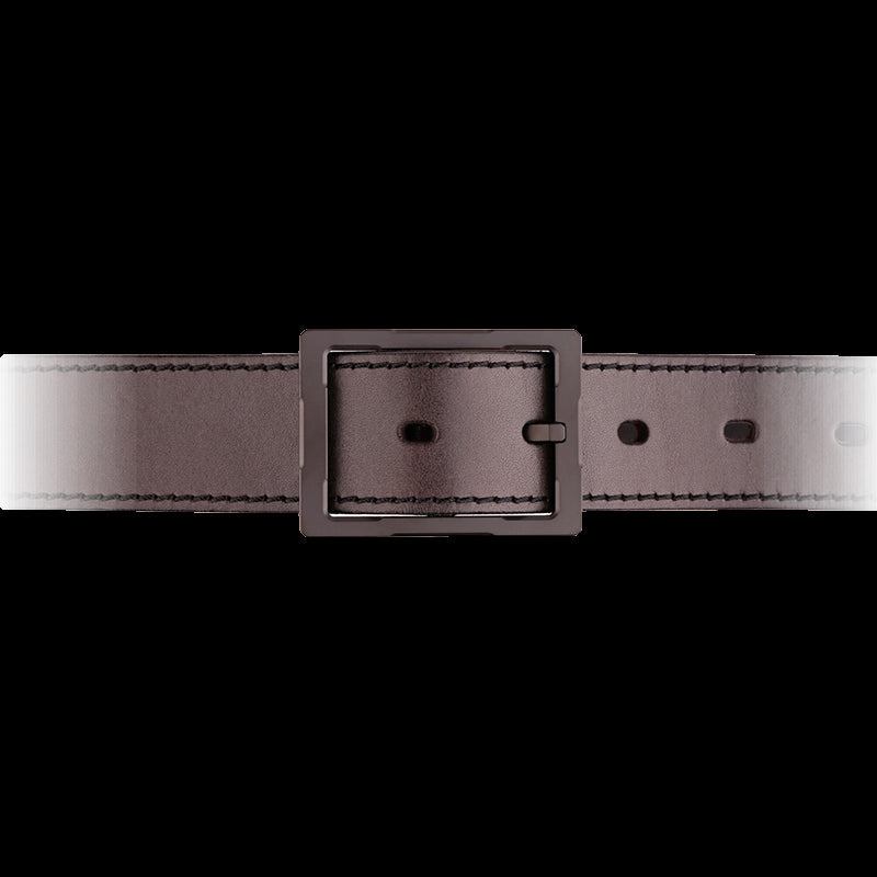 DYQ Jewelry Titanium Belt Buckle Custom Gentleman Minimalism cowhide Belt PVD Black Titanium