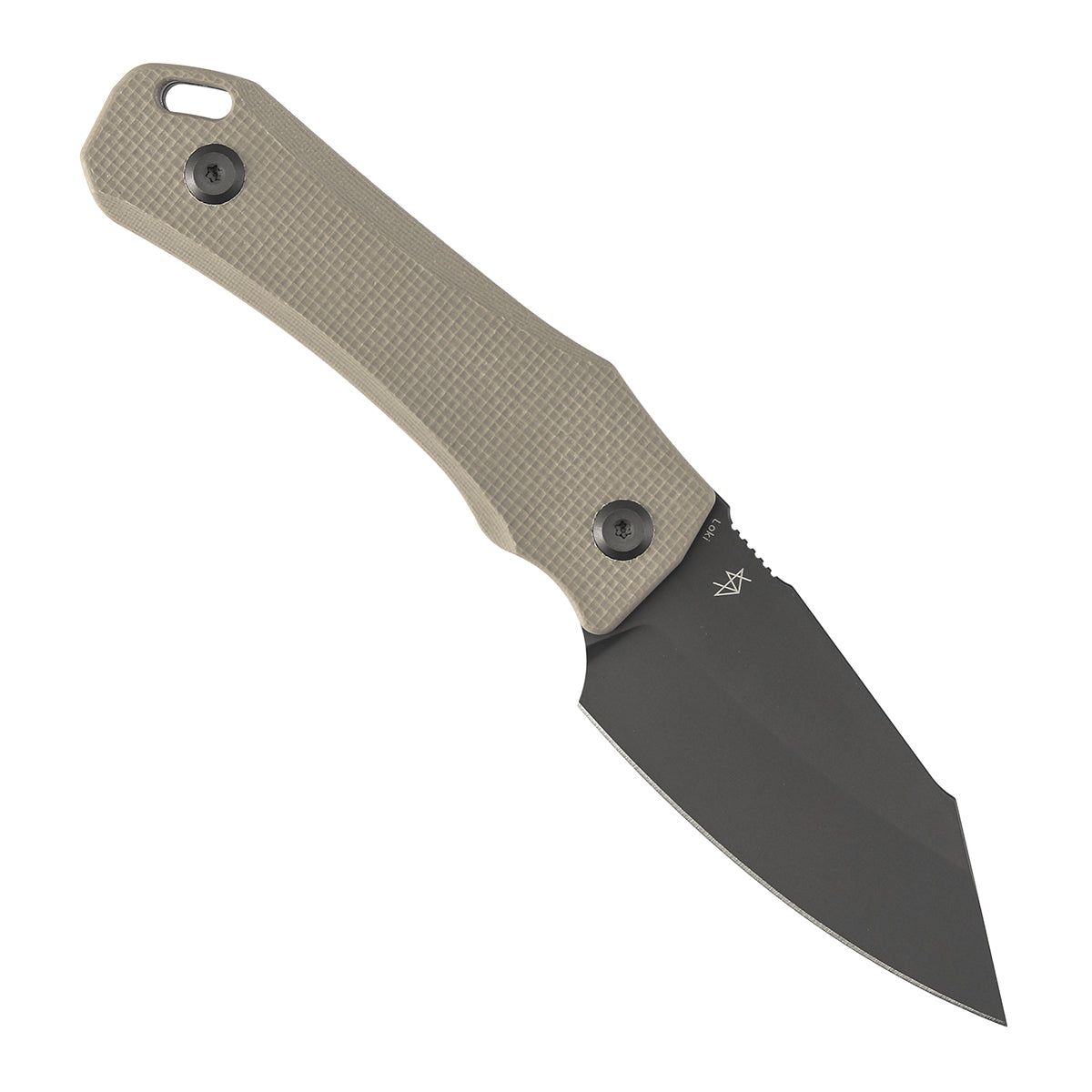 Tenable Loki G1058A1 Gray TiCn Coated D2 Blade Light Sand G10 Handle Fixed Blade Knife