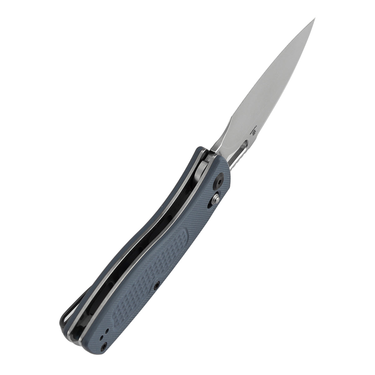 Tenable Heron B2124V6 Nitro V Blade Gray G10 Handle Crossbar Lock Folding Knife