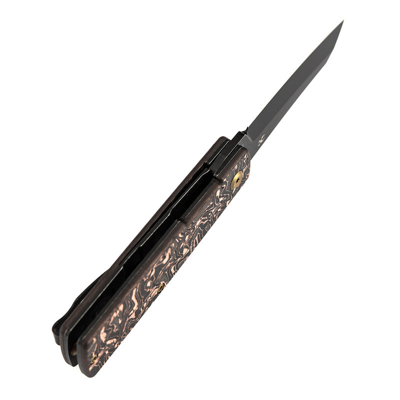 Kansept Higonokami T2135A2 154CM Blade Copper Carbon Fiber Handle Liner Lock Folding Knife
