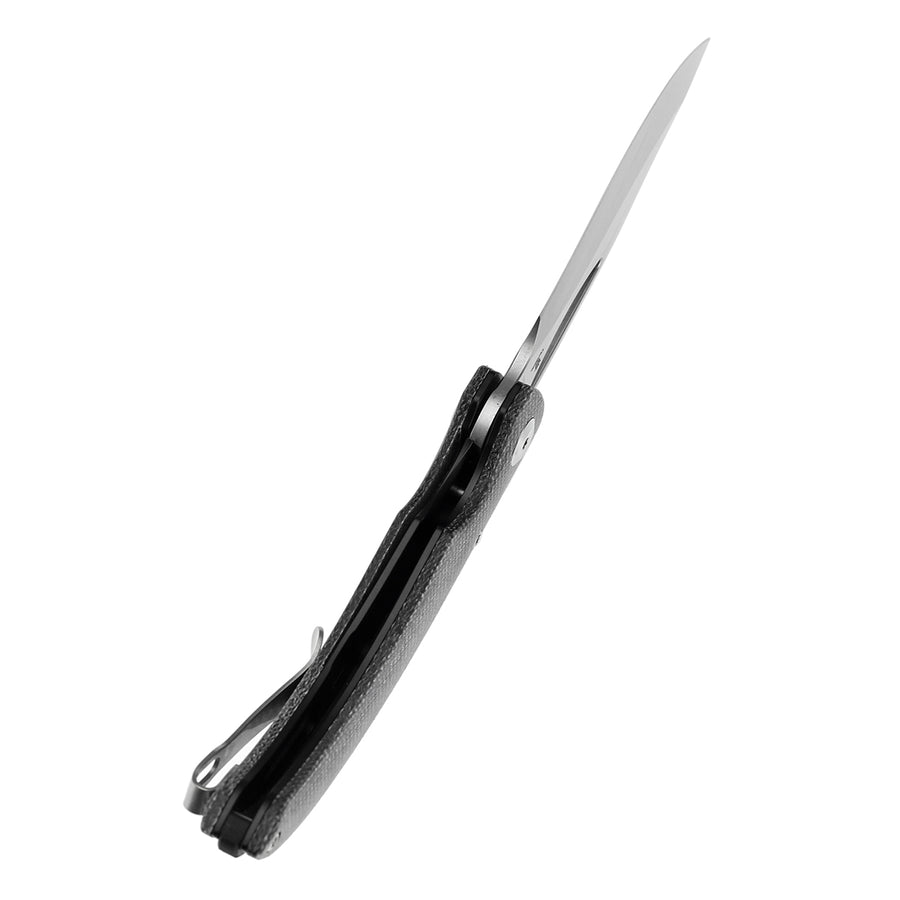 Tenable Gideon T1119A1 Stonewashed Nitro-V Blade Black Micarta Handle Liner Lock