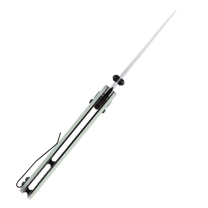 KANSEPT Main Street T1015V7 154CM Blade Jade G10 Handle Crossbar Lock