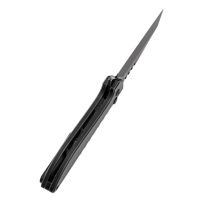 Kansept Kosame T1093F2 154CM Blade Blackwash Titanium with Blue Carbon Fiber Inlay Button Lock