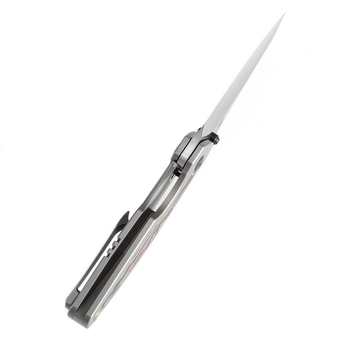 KANSEPT Baba Yaga K1074A4 CPM 20CV Blade Titanium with 80S Camo Carbon Inlay Handle Frame Lock