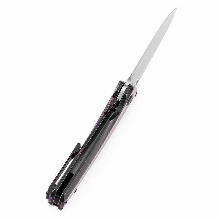 KANSEPT Raven K2109A5 CPM 20CV Blade Titanium wtih Timascus Handle Frame Lock