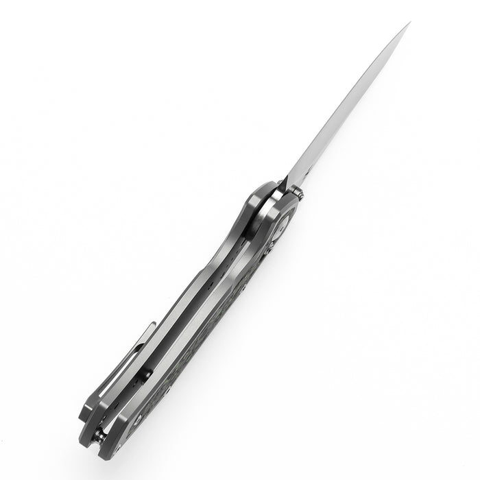 KANSEPT Apollo K2107V1 CPM S35VN Titanium and Jungle Wear Fatcarbon Handle Cross Bar Lock