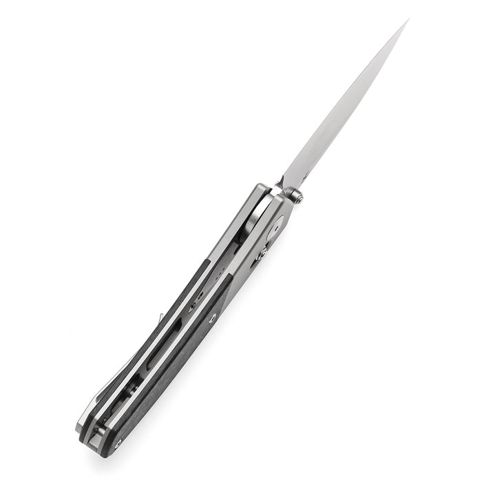 KANSEPT Dako K1101V1 CPM S35VN Blade Titanium with Shred Carbon Fiber Handle Cross Bar Lock