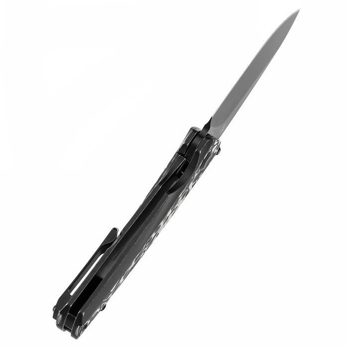 KANSEPT Raven K2109A1 CPM 20CV Blade Carbon Fiber Titanium Handle Frame Lock