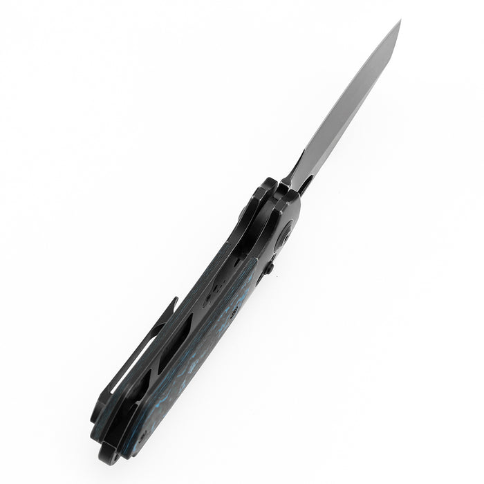 Kansept Nahual K2125V4 Blackwash Magnacut Blade Blackwash Titanium Arctic Storm Fatcarbon Handle Crossbar Lock