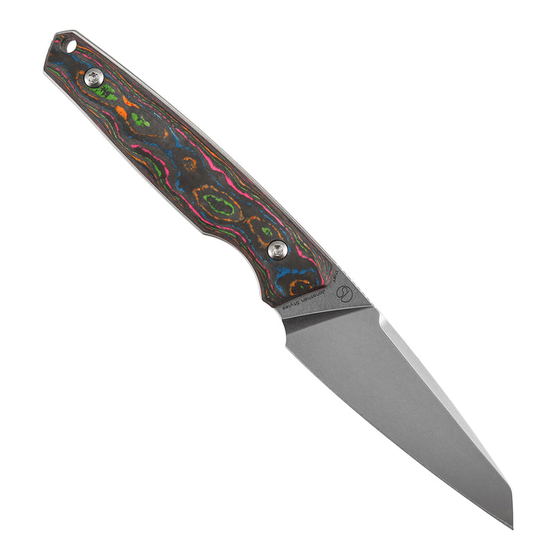 Kansept Parr G011A3 CPM-S35VN Blade 80S Camo Carbon Fiber Handle Fixed Blade Knife