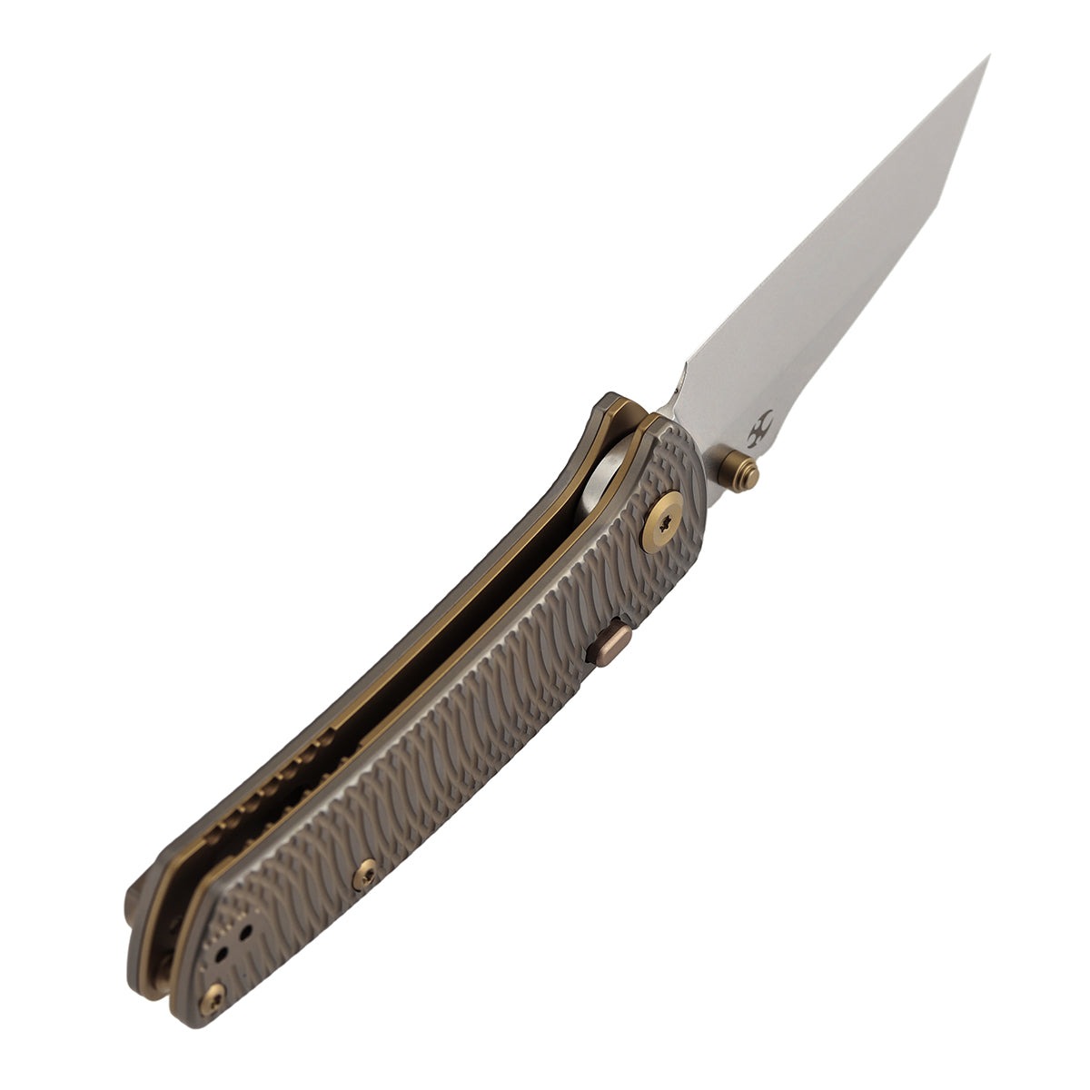 Kansept Main Street K1015H6 M390 Blade Bronze Anodized Titanium Handle Top Liner Lock Folding Knife