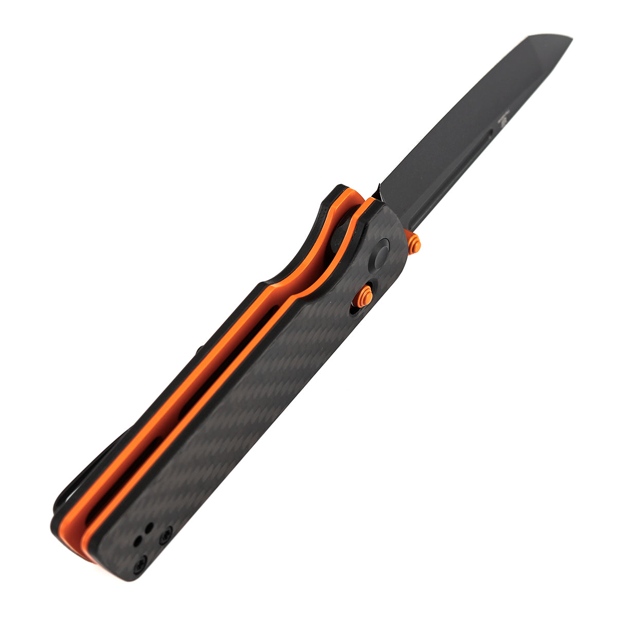 Tenable Anomaly B2038V4 Blackwash Nitro-V Blade Twill Carbon Fiber & G10 Handle Crossbar Lock Folding Knife