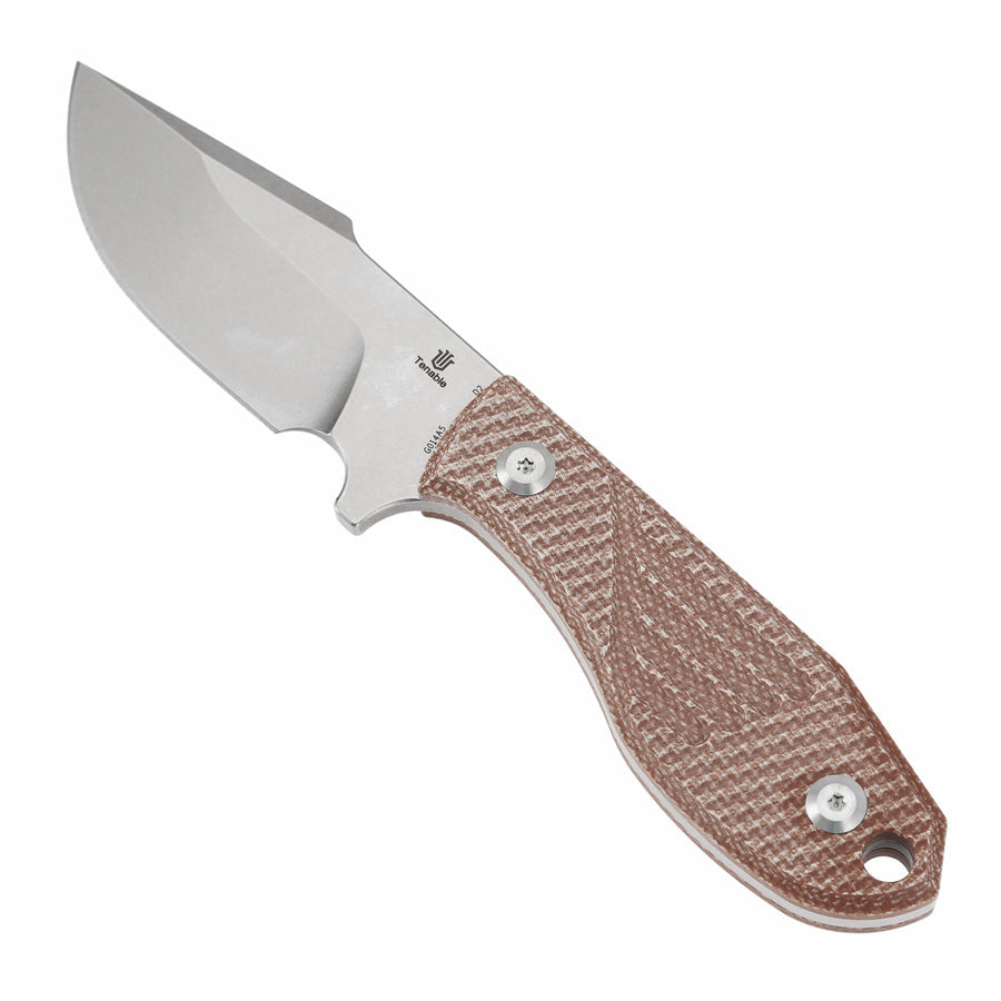 Tenable Tiny Dancer G014A5  D2 Blade Brown Micarta Handle Fixed Blade