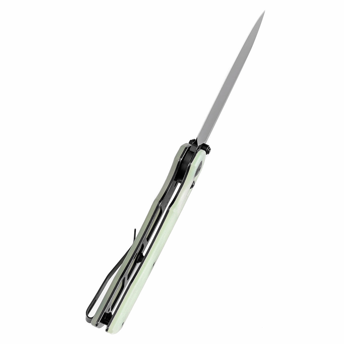 Tenable Kryo T1001V4 Blackwash 14C28N Blade Jade G10 Handle Crossbar Lock Folding Knife