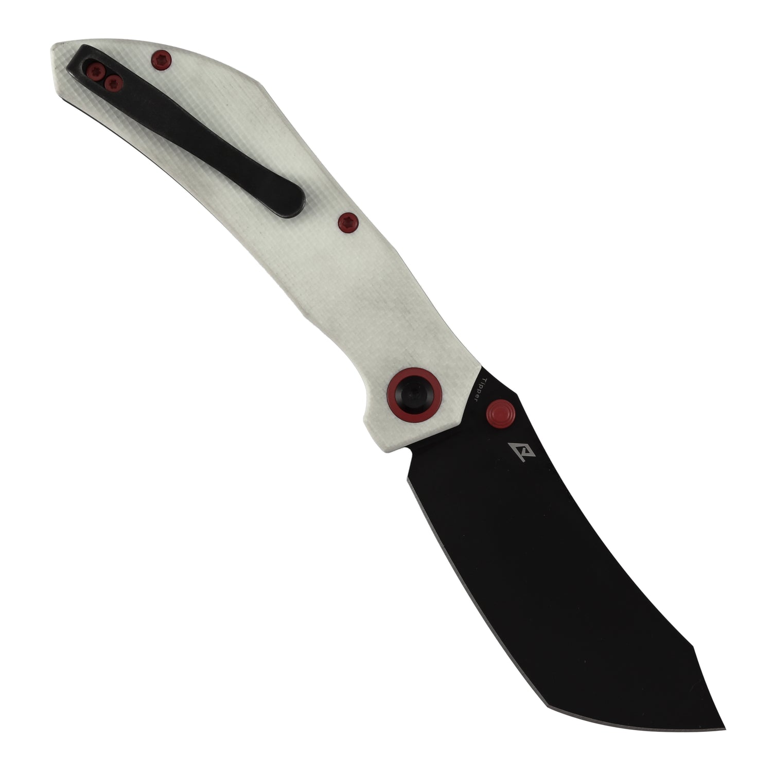 Tenable Tipper B1079A4 Blackwash Nitro-V Blade White G10 Handle Liner Lock Folding Knife