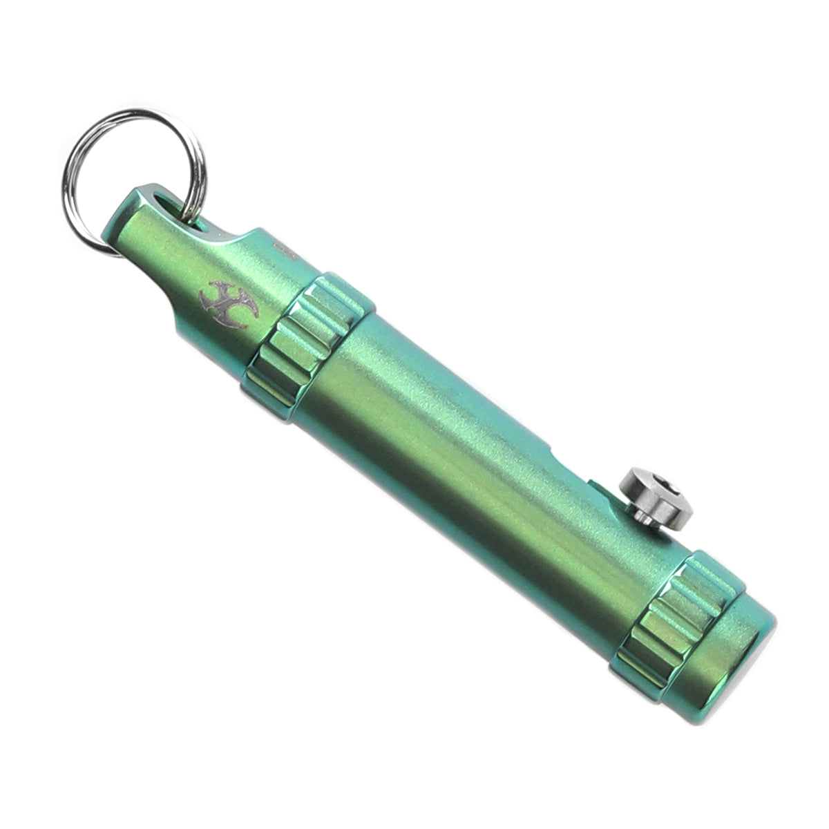 Kansept EDC Bolt Fidget G013A4 Green Titanium with Bolt Mechanism for Stress Relieving with Key Chain for Lanyard Hole