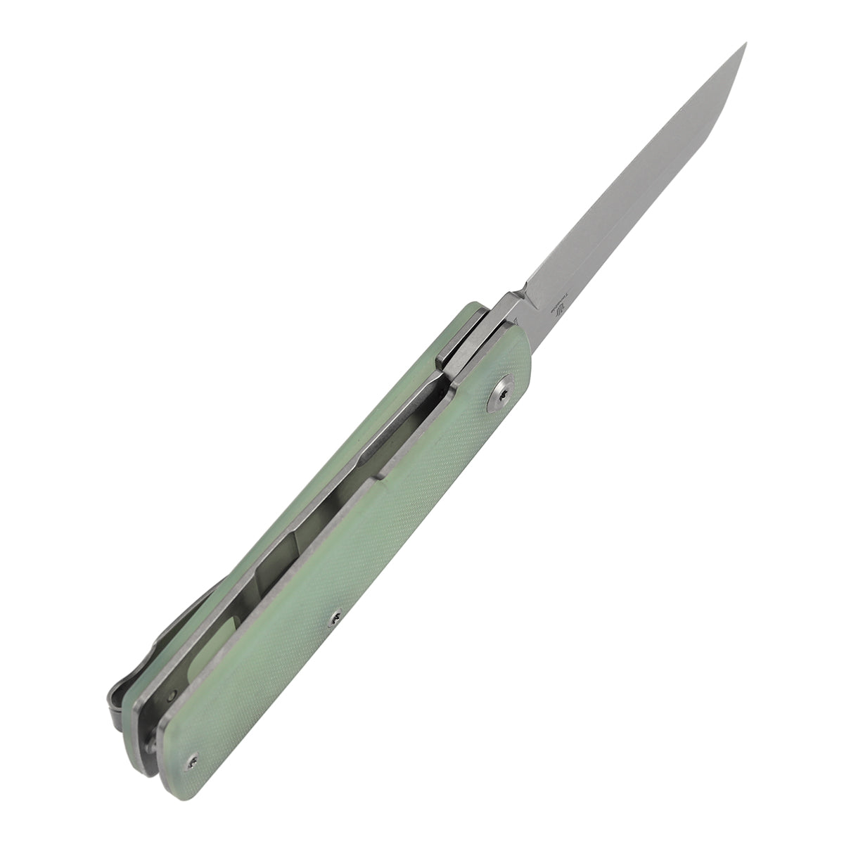 Tenable Higonokami B2135A4 Stonewashed D2 Blade Jade G10 Handle Liner Lock Folding Knife