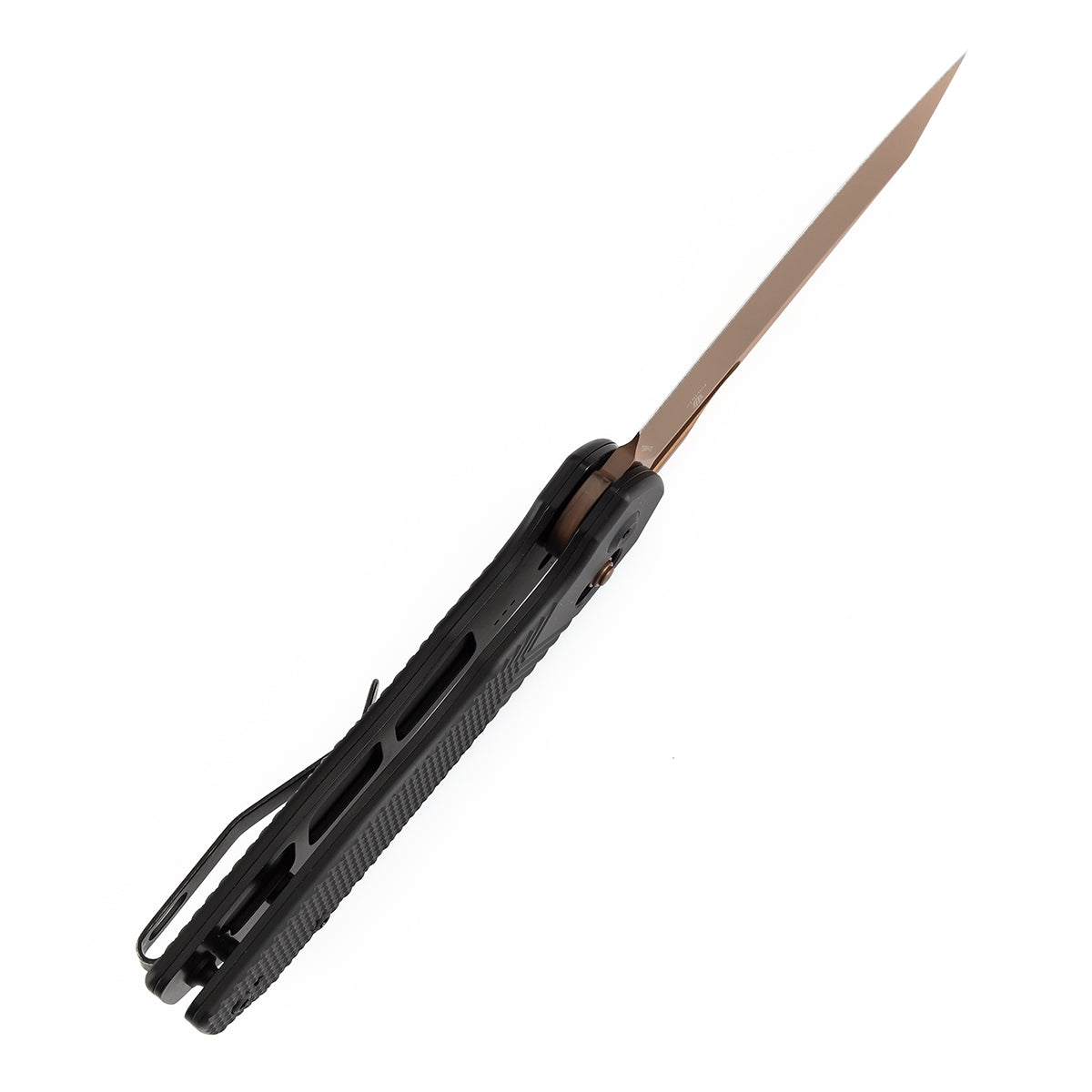 Tenable Shard T1006V10 Rose Gold 14C28N Blade Black Aluminum Handle Crossbar Lock Folding Knife