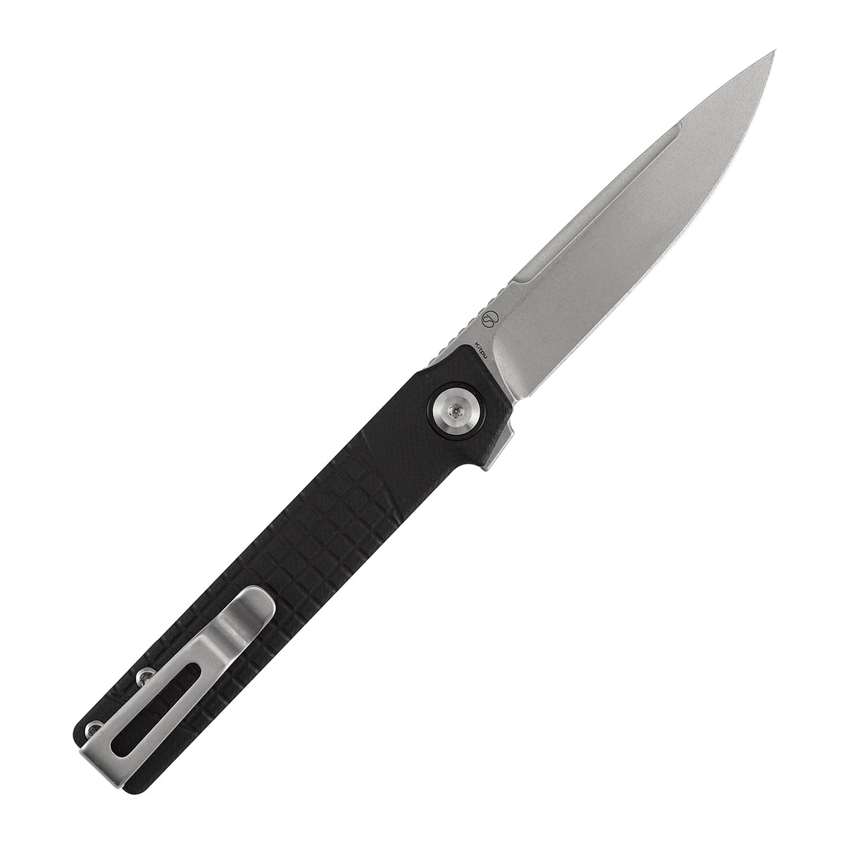Tenable Kitpu B2123A3 Stonewashed Nitro-V Blade Black G10 Handle Liner Lock Folding Knife
