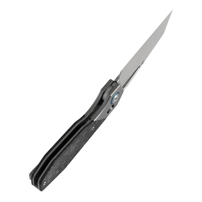 Kansept QTRO K1118VA3 Elmax Blade Titanium And Carbon Fiber Handle Crossbar Lock Folding Knife
