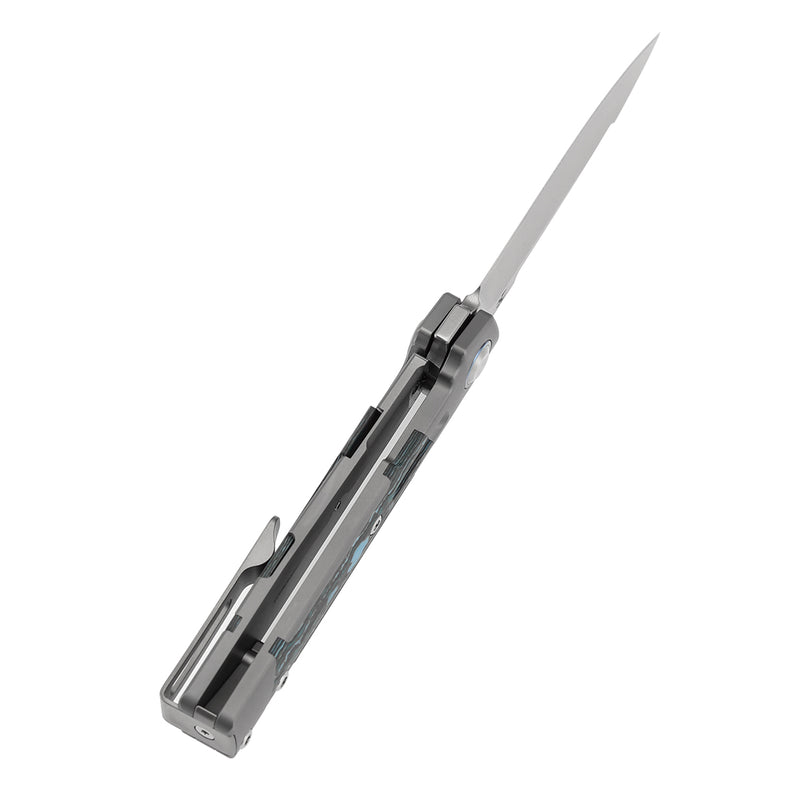 Kansept Kitpu K2123A2 CPM-20CV Blade Titanium with Fatcarbon Handle Frame Lock Knife
