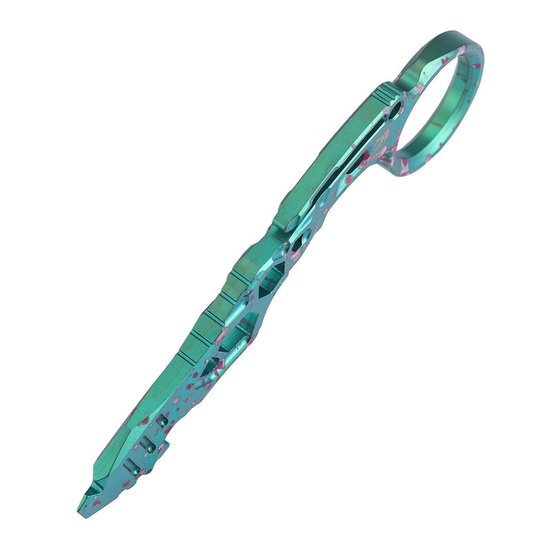 Kansept PryMate G008A9 Green Anodized Titanium with Purple Splash Multifucntional Tool