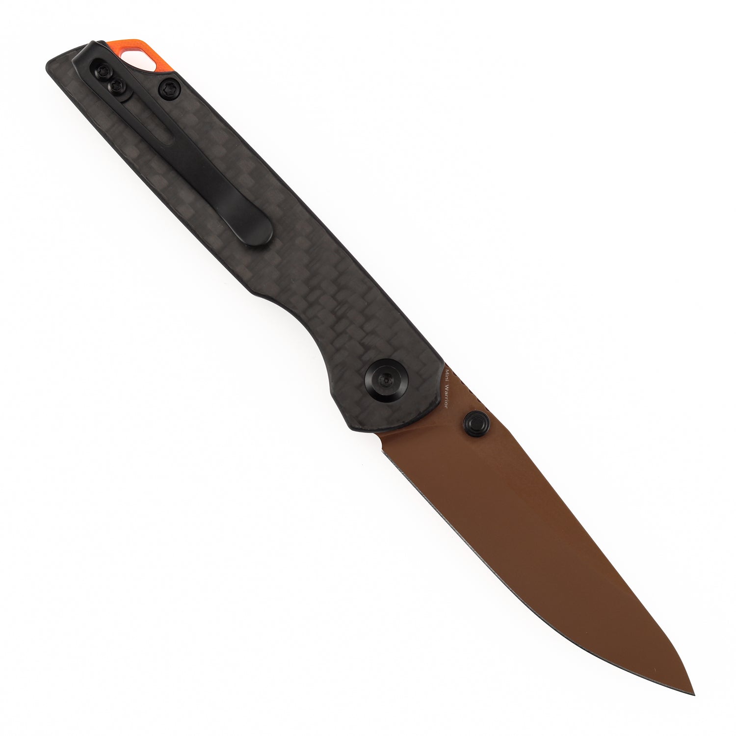 Tenable Mini Warrior B2005A4 Rose Gold Nitro-V Blade Twill Carbon Fiber & G10 Handle Liner Lock Folding Knife