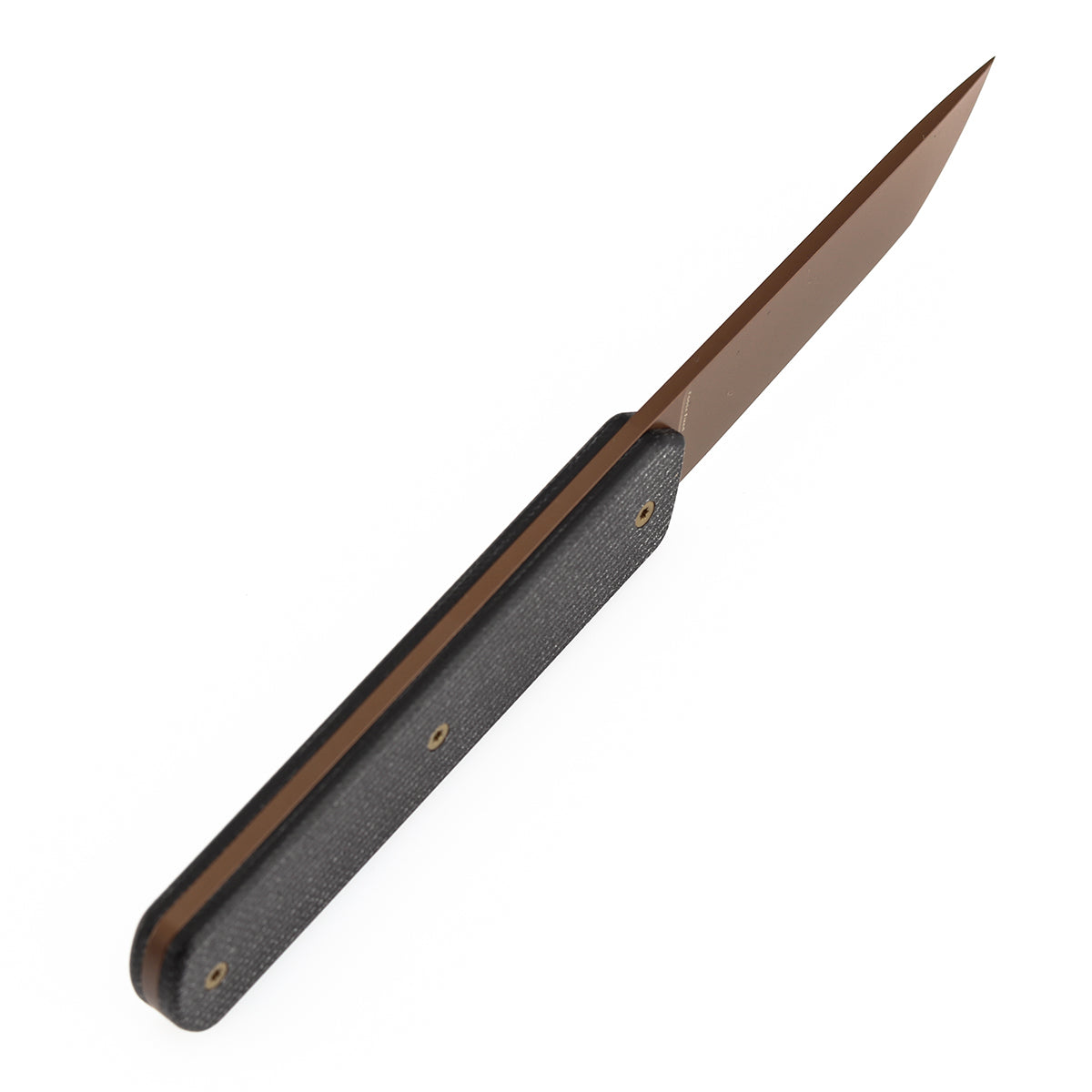 Tenable Foosa G2020A1 Rose Gold D2 Blade Black Micarta Handle Fixed Blade Knife