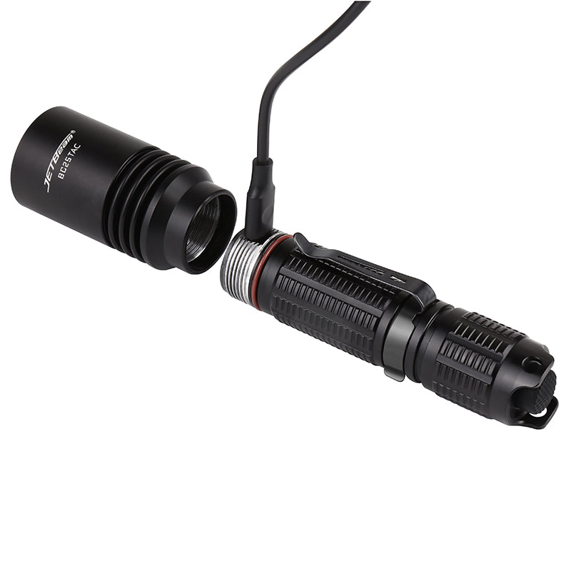 Jetbeam BC25TAC 2000 Lumens Tactical Flashlight Rechargeable