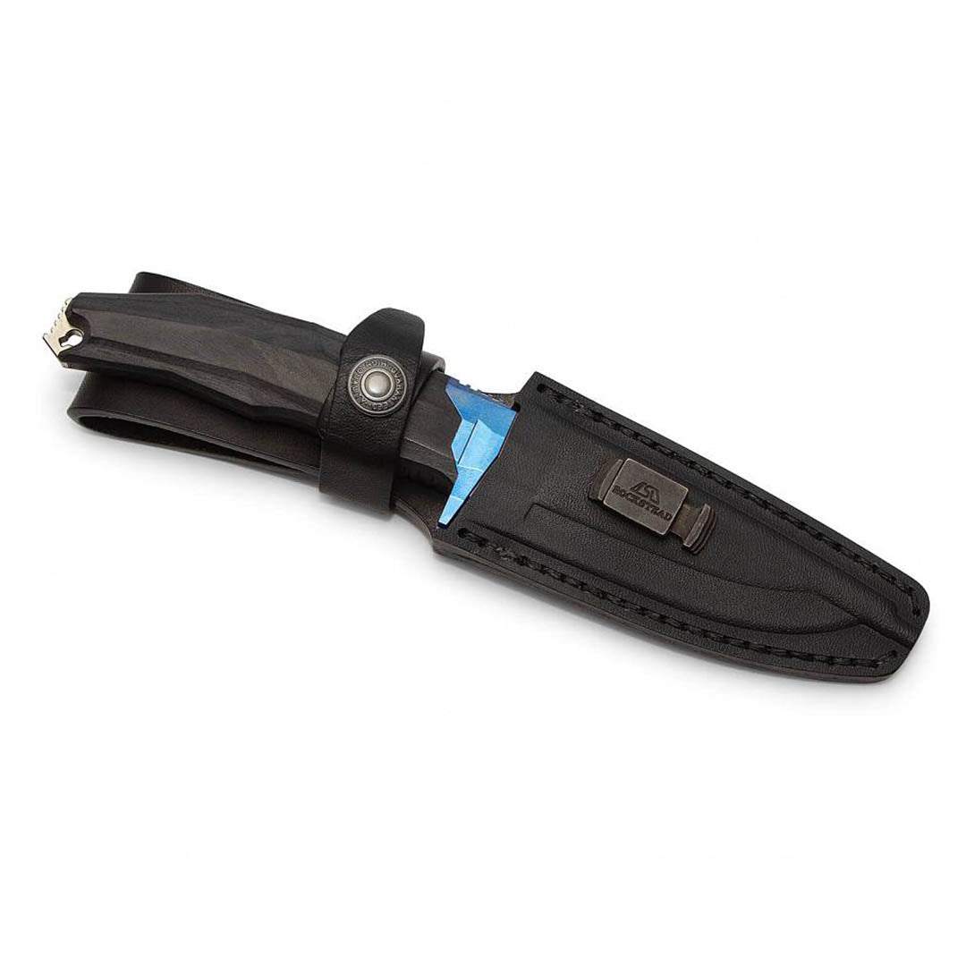 Rockstead Fixed Knives RITSU-ZDP (BL) ZDP189 Clad by VG-10 Blade Wood Micarta Handle