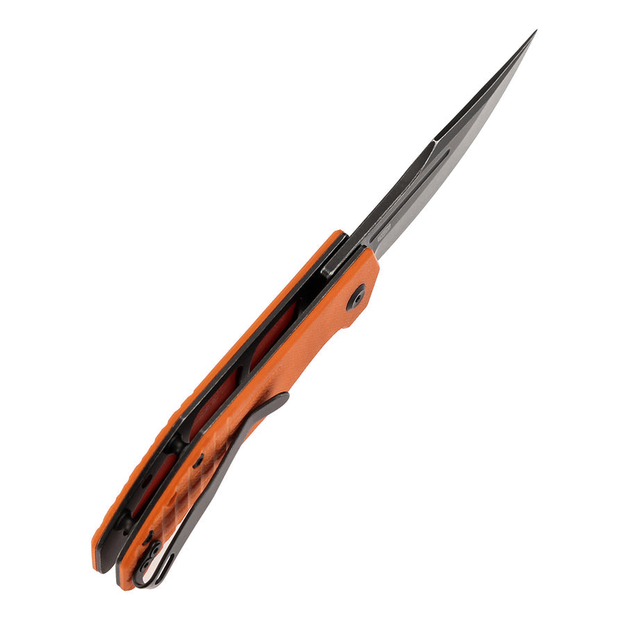 Tenable Orion B1089A5 14C28N Blade Orange G10 Handle Liner Lock Folding Knife
