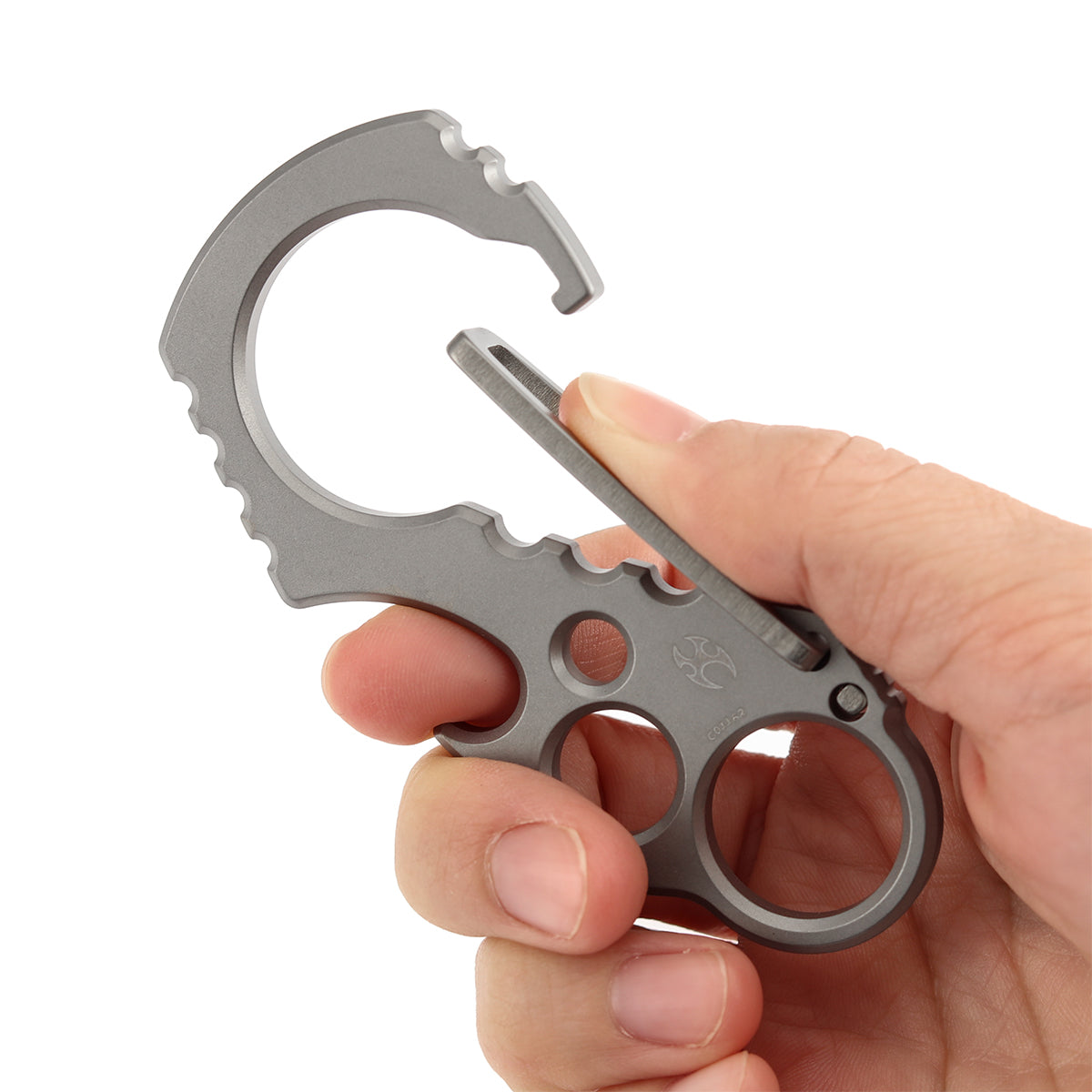 Kansept Carabiner C011A2 Beadblasted Titanium Climbing Carabiner