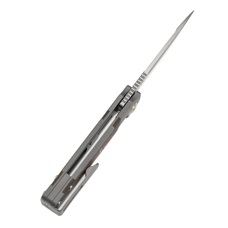 Kansept Kitpu K2123A3 CPM-20CV Blade Titanium with 80S Camocarbon Handle Frame Lock Knife