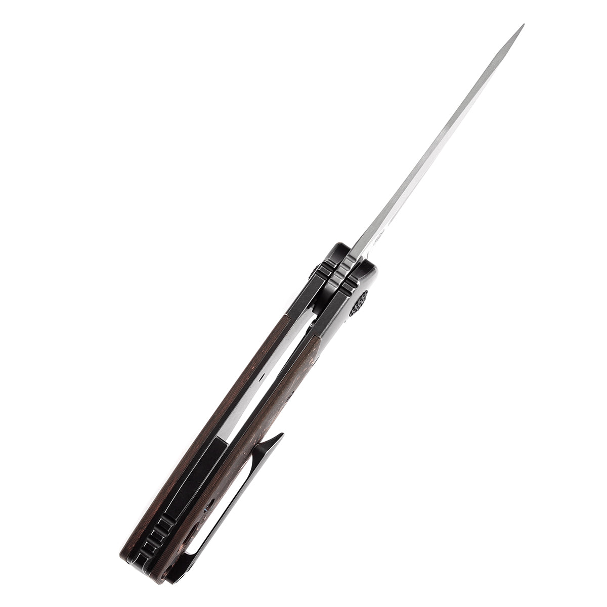 Kansept Cassowary K2065B5 Damascus Blade Copper Carbon Fiber Handle Edc Flipper Knife