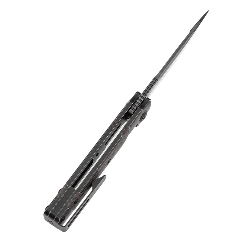 Kansept Kitpu K2123A1 CPM-20CV Blade Titanium with Fatcarbon Handle Frame Lock Knife