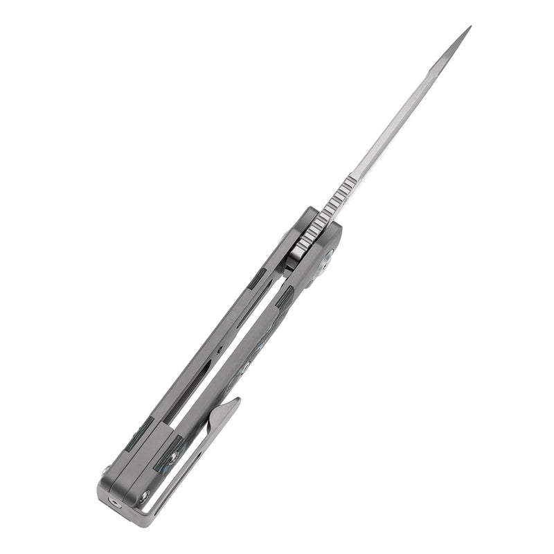 Kansept Kitpu K2123A2 CPM-20CV Blade Titanium with Fatcarbon Handle Frame Lock Knife