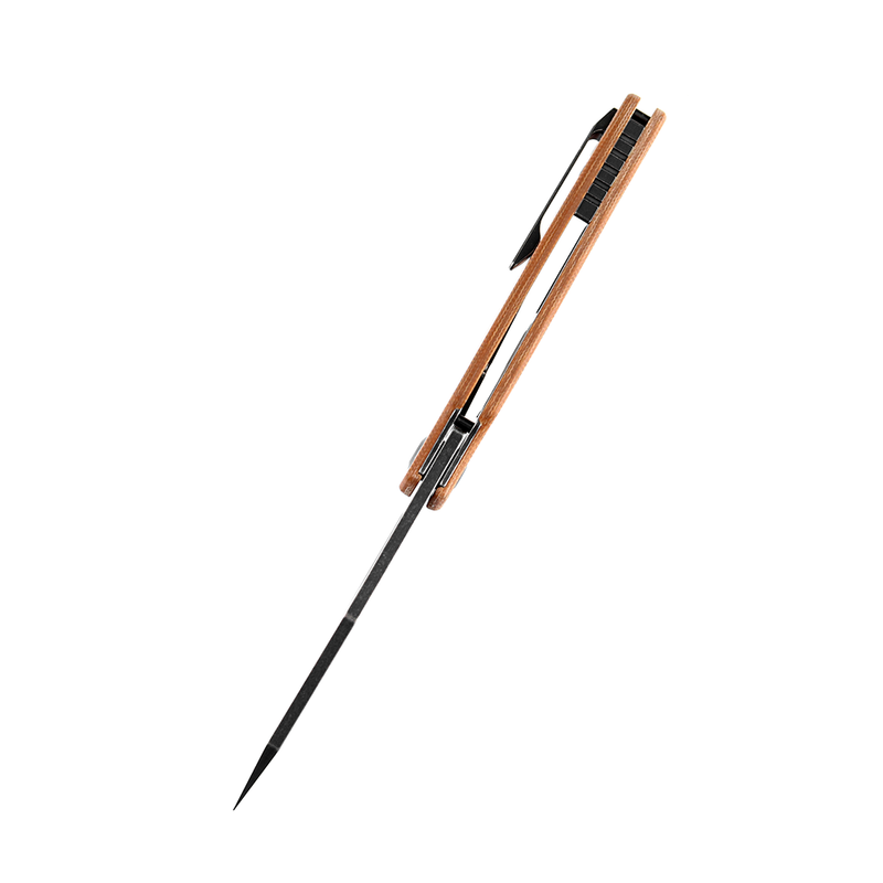 Kansept Egress K1033A2 Stonewashed CPM-S35VN Blade Brown Micarta Handle Liner Lock Folding Knife