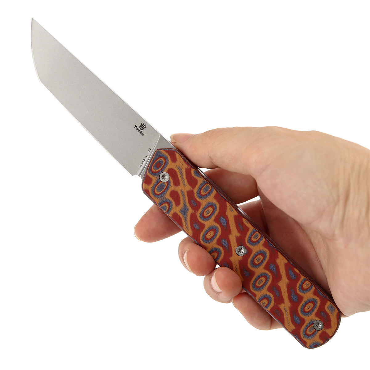 Tenable Foosa G2020A2 Stonewashed D2 Blade Vortex Micarta Handle Fixed Blade Knife