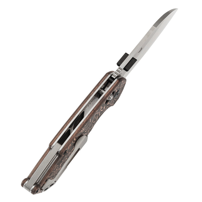KANSEPT Model 6 K1022V2 CPM S35VN Blade Copper Carbon Fiber Handle Crossbar Lock Knife