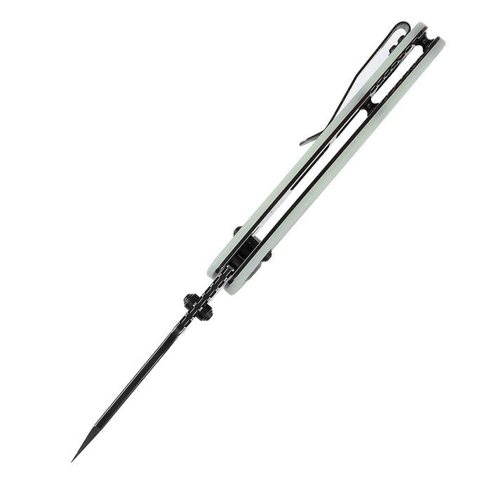 KANSEPT Main Street T1015V7 154CM Blade Jade G10 Handle Crossbar Lock