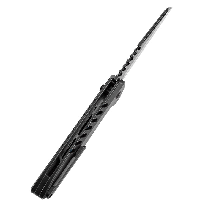 Kansept Kosame T1093F2 154CM Blade Blackwash Titanium with Blue Carbon Fiber Inlay Button Lock