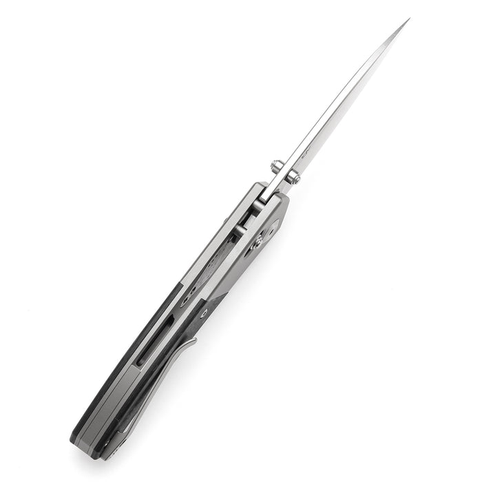 KANSEPT Dako K1101V1 CPM S35VN Blade Titanium with Shred Carbon Fiber Handle Cross Bar Lock