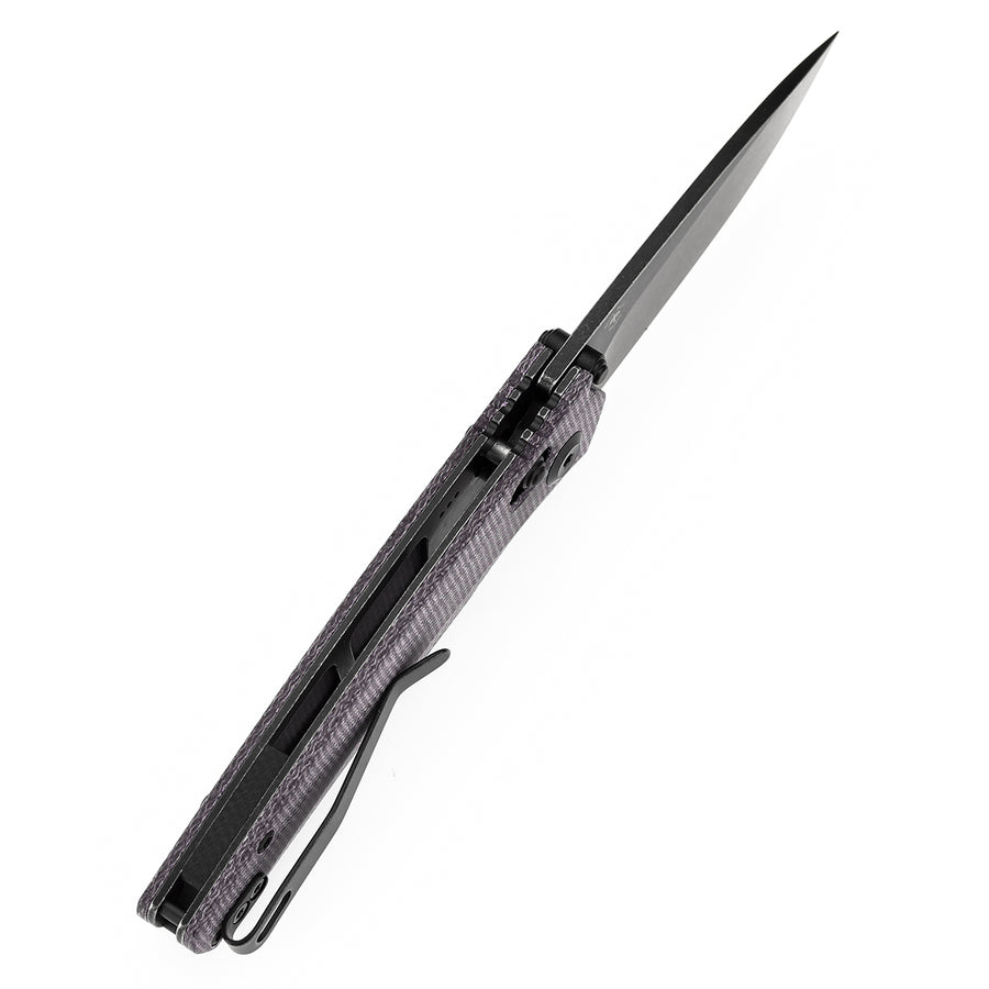 Tenable Raven T2109V7 14C28N Blade Purple Micarta Handle Cross Bar Lock Folding Knife