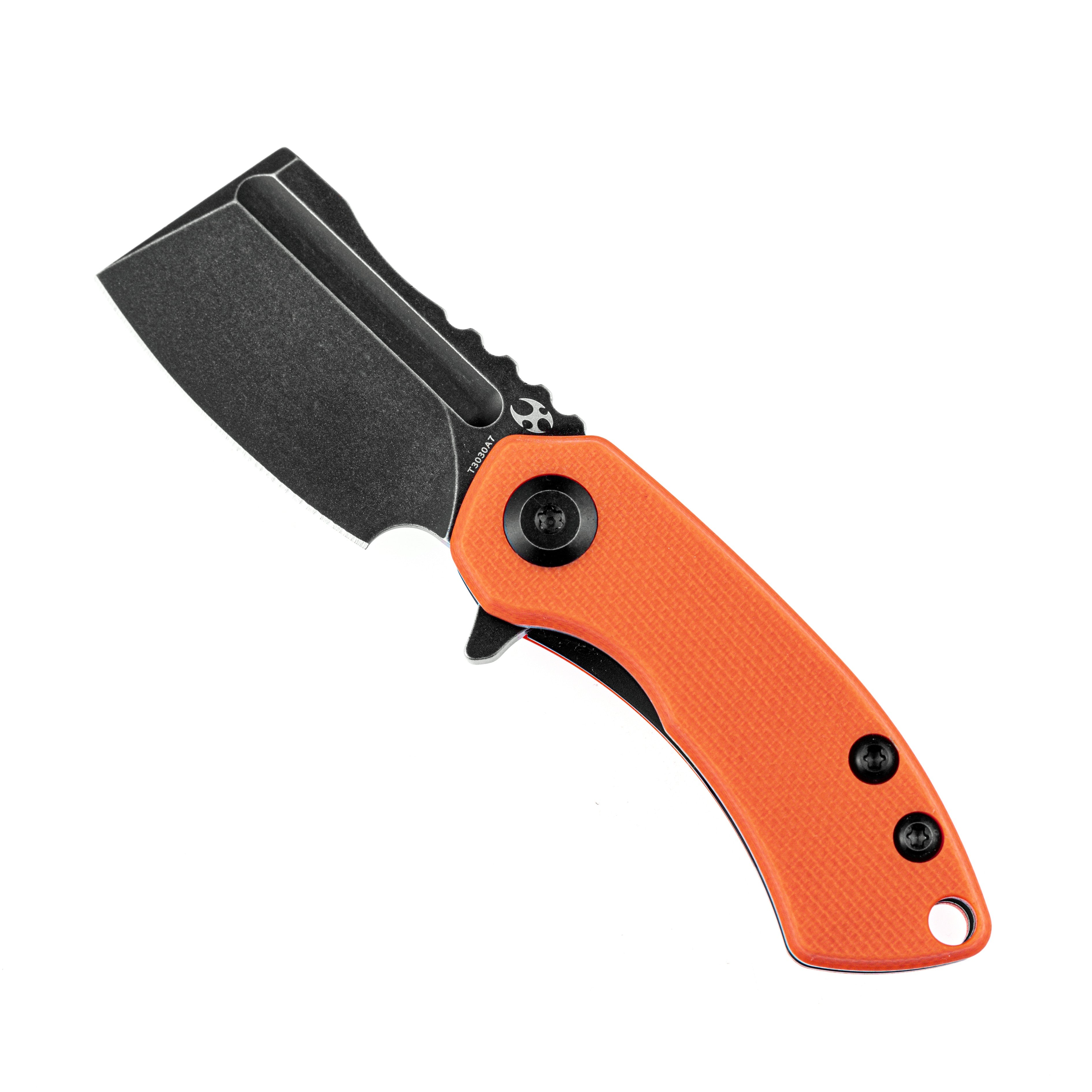 Kansept Knives T3030A7 Mini Korvid 154CM Blade Orange G10 Handle Liner Lock Edc Knives