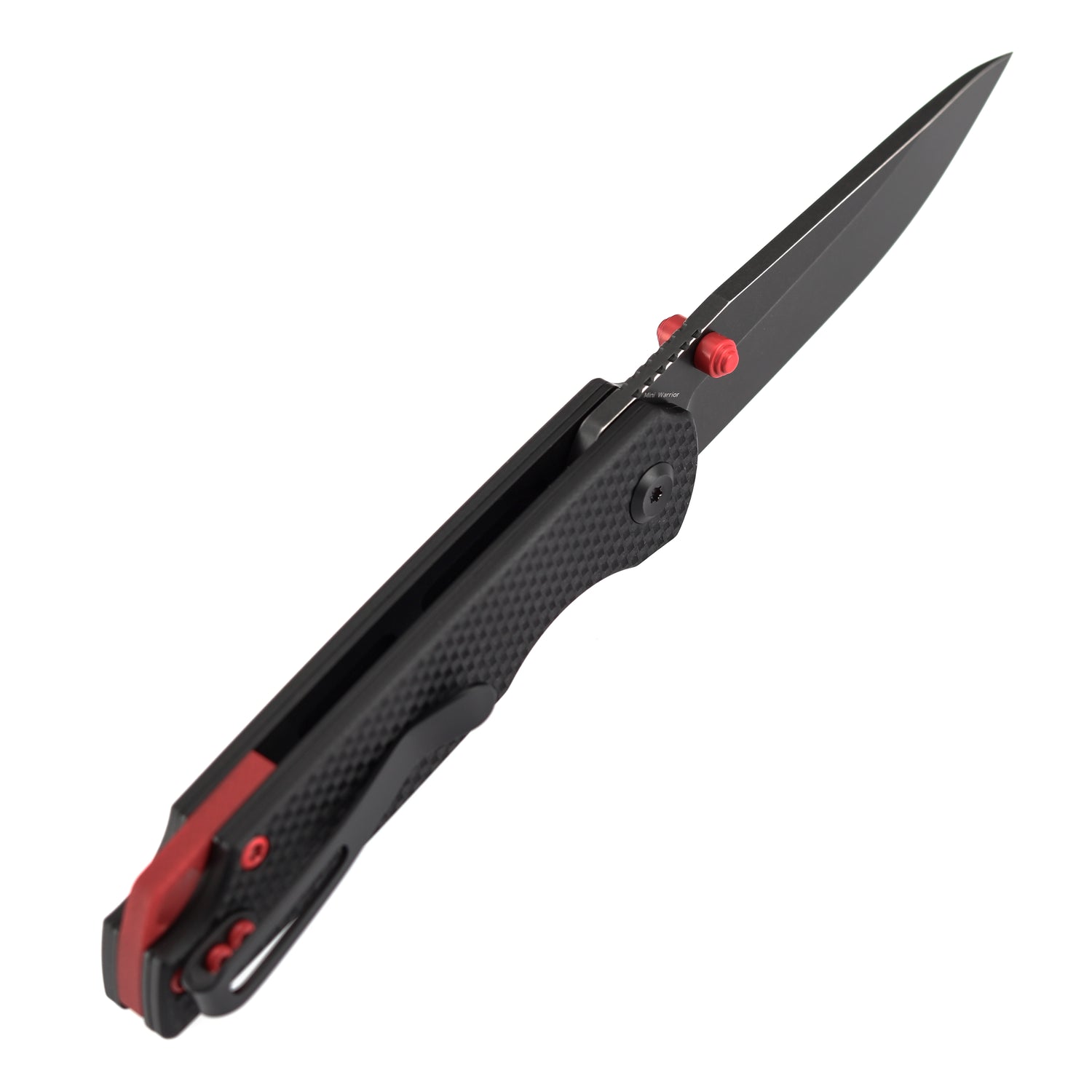 Tenable Mini Warrior B2005A1 Blackwash Nitro-V Blade Black G10 Handle Liner Lock Folding Knife
